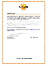 Seraphim Receives Certification from SolarIF